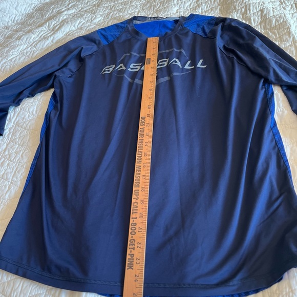Men’s under Armour T-shirt, mid length sleeve size extra large blue baseball - Picture 2 of 7